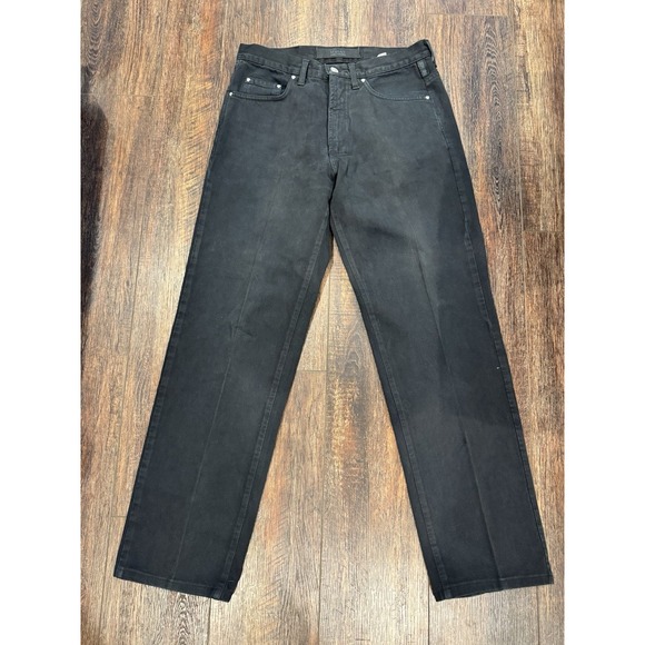VTG VERSACE JEANS COUTURE BLACK HIGH WAISTED JEANS SZ 33 X 47 - Picture 1 of 9